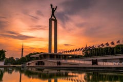 West Irian Liberation Monument in sunset, Jakarta, Indonesia