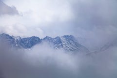 Western Sichuan, China, Baron Hill scenery with snow royalty free stock photos Western Sichuan, China, Baron Hill scenery with snow royalty free stock photos