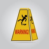 Wet floor warning sign. Icon vector illustration Wet floor warning sign. Icon vector illustration