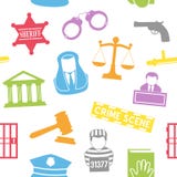 Wet & Orde Naadloos Patroon vector illustratie Wet & Orde Naadloos Patroon vector illustratie