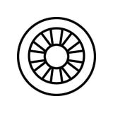 Wheel icon vector isolated on white background, Wheel sign , linear symbol and stroke design elements in outline style vector illustration Wheel icon vector isolated on white background, Wheel sign , linear symbol and stroke design elements in outline style vector illustration