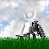 Wheelchair Person Enjoying Outdoors Stock Image Wheelchair Person Enjoying Outdoors Stock Image