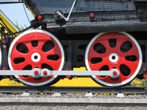 Wheels of old fashioned retro train stock photos Wheels of old fashioned retro train stock photos