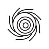 Whirlpool icon vector sign and symbol isolated on white background, Whirlpool logo concept royalty free illustration Whirlpool icon vector sign and symbol isolated on white background, Whirlpool logo concept royalty free illustration
