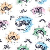 Whiskers men texture. Mustache Background. Seamless pattern. Shaped drawing handwork Royalty Free Stock Photo Whiskers men texture. Mustache Background. Seamless pattern. Shaped drawing handwork Royalty Free Stock Photo