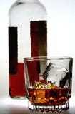 Whiskey Glass And Bottle Royalty Free Stock Photo