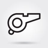 Whistle vector icon, Sports Referee icon, Referee symbol. Modern, simple outline, outline vector illustration royalty free illustration Whistle vector icon, Sports Referee icon, Referee symbol. Modern, simple outline, outline vector illustration royalty free illustration