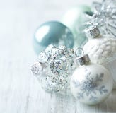 White And Blue Christmas Balls Stock Photo White And Blue Christmas Balls Stock Photo