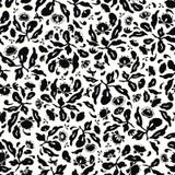 White and black folk art floral pattern. stock illustration White and black folk art floral pattern. stock illustration
