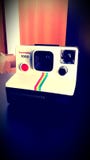 White and Black Polaroid Camera stock photo White and Black Polaroid Camera stock photo