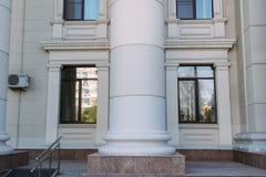 The building column between two windows stock photography The building column between two windows stock photography