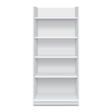 Mockup White Cardboard Floor Display Rack For Supermarket Blank Empty Displays. Shelves Products Mock Up On Isolated. stock illustration Mockup White Cardboard Floor Display Rack For Supermarket Blank Empty Displays. Shelves Products Mock Up On Isolated. stock illustration