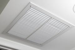 White Ceiling Air Filter Vent Grid Stock Image Image Of