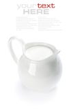 White Ceramic Jug With Milk White Ceramic Jug With Milk