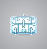 White chest icon on grey background. Vector illustration chest icon. eps10. royalty free illustration White chest icon on grey background. Vector illustration chest icon. eps10. royalty free illustration