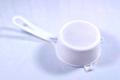 A white colour plastic tea and coffee filter. Royalty Free Stock Images A white colour plastic tea and coffee filter. Royalty Free Stock Images