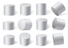 White cylinders on different angles. stock illustration White cylinders on different angles. stock illustration