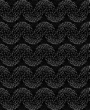 Abstract Doted Waves Vector Pattern. White and Grey Elements. Black Background. Seamless Design. vector illustration Abstract Doted Waves Vector Pattern. White and Grey Elements. Black Background. Seamless Design. vector illustration