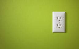 White electric outlet