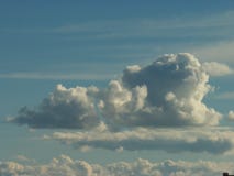 Blue sky with white and cottony clouds royalty free stock image Blue sky with white and cottony clouds royalty free stock image