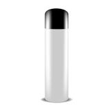 White gray spray can of beauty products or body care with black lid royalty free illustration White gray spray can of beauty products or body care with black lid royalty free illustration