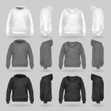 White, grey and black sweatshirt hoodie template in four dimensions royalty free illustration White, grey and black sweatshirt hoodie template in four dimensions royalty free illustration