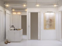 White hall interior design in modern style with white walls royalty free stock photos White hall interior design in modern style with white walls royalty free stock photos