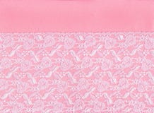 White Lace On Pink Background. Royalty Free Stock Photography