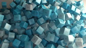 White and light blue abstact cubes. Stock Photos White and light blue abstact cubes. Stock Photos