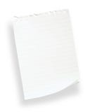 White lined paper(with clipping path)