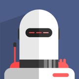 White Madern Design Robot Character vector illustration White Madern Design Robot Character vector illustration