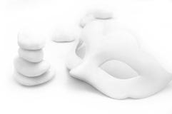 White Mask With Stones Royalty Free Stock Photo White Mask With Stones Royalty Free Stock Photo