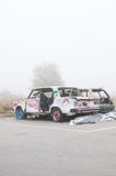 Soviet Old Car, Autumn, foggy day royalty free stock photo Soviet Old Car, Autumn, foggy day royalty free stock photo