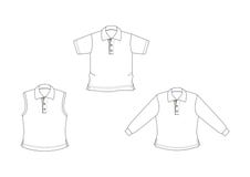 White, Outlined Polo-shirts Stock Images White, Outlined Polo-shirts Stock Images