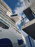 White Pacific cruise liners at the dock in Auckland harbor stock image White Pacific cruise liners at the dock in Auckland harbor stock image