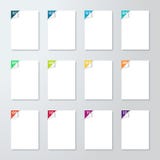 White pages con los pasos numerados 1 a esquina 12 Pealed detrás ilustración del vector White pages con los pasos numerados 1 a esquina 12 Pealed detrás ilustración del vector