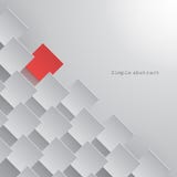 White paper squares are arranged in a line with focus on one of them vector illustration White paper squares are arranged in a line with focus on one of them vector illustration