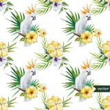 10 white parrot, hibiscus, tropical, palm trees, flowers, pattern, wallpaper royalty free illustration 10 white parrot, hibiscus, tropical, palm trees, flowers, pattern, wallpaper royalty free illustration