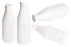 White plastic bottle isolated on white background stock photos White plastic bottle isolated on white background stock photos