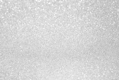 White silver glitter bokeh texture
