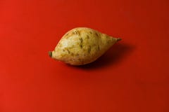 White sweet potato protein food on red background royalty free stock image White sweet potato protein food on red background royalty free stock image