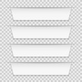 White tabbed labels. Blank infographic banners leaflet template, infographics ribbon tags. 3d business report vector royalty free illustration White tabbed labels. Blank infographic banners leaflet template, infographics ribbon tags. 3d business report vector royalty free illustration