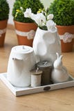 White tea set stock images White tea set stock images