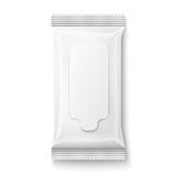 White Wet Wipes Package With Flap. Stock Photography