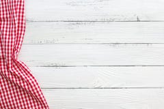 white wooden table with red checker napkin stock image white wooden table with red checker napkin stock image