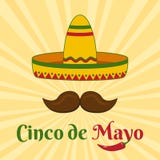 ?wi?towanie karta dla Cinco de Mayo Wakacje w Meksyk wektor royalty ilustracja ?wi?towanie karta dla Cinco de Mayo Wakacje w Meksyk wektor royalty ilustracja