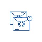 Wiadomości linii ikony pojęcie Wiadomość płaski wektorowy symbol, znak, kontur ilustracja ilustracja wektor Wiadomości linii ikony pojęcie Wiadomość płaski wektorowy symbol, znak, kontur ilustracja ilustracja wektor