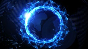 ?wiatowa globalna sie? nad ziemi? z rywalizuj?cym firma ogieniem CG p?tli animacja ilustracji ?wiatowa globalna sie? nad ziemi? z rywalizuj?cym firma ogieniem CG p?tli animacja ilustracji