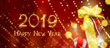 Wide Angle holiday web banner Happy New Year 2019. Greeting card Happy New Year 2019. Beautiful Wide Angle holiday web banner or billboard with Golden sparkling royalty free illustration Wide Angle holiday web banner Happy New Year 2019. Greeting card Happy New Year 2019. Beautiful Wide Angle holiday web banner or billboard with Golden sparkling royalty free illustration