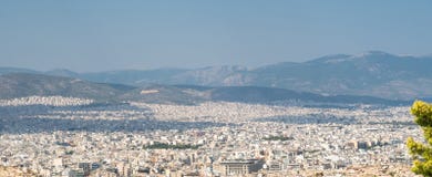 Wide angle panoramic view to Athens. Amazing greece. Travel background royalty free stock photo Wide angle panoramic view to Athens. Amazing greece. Travel background royalty free stock photo
